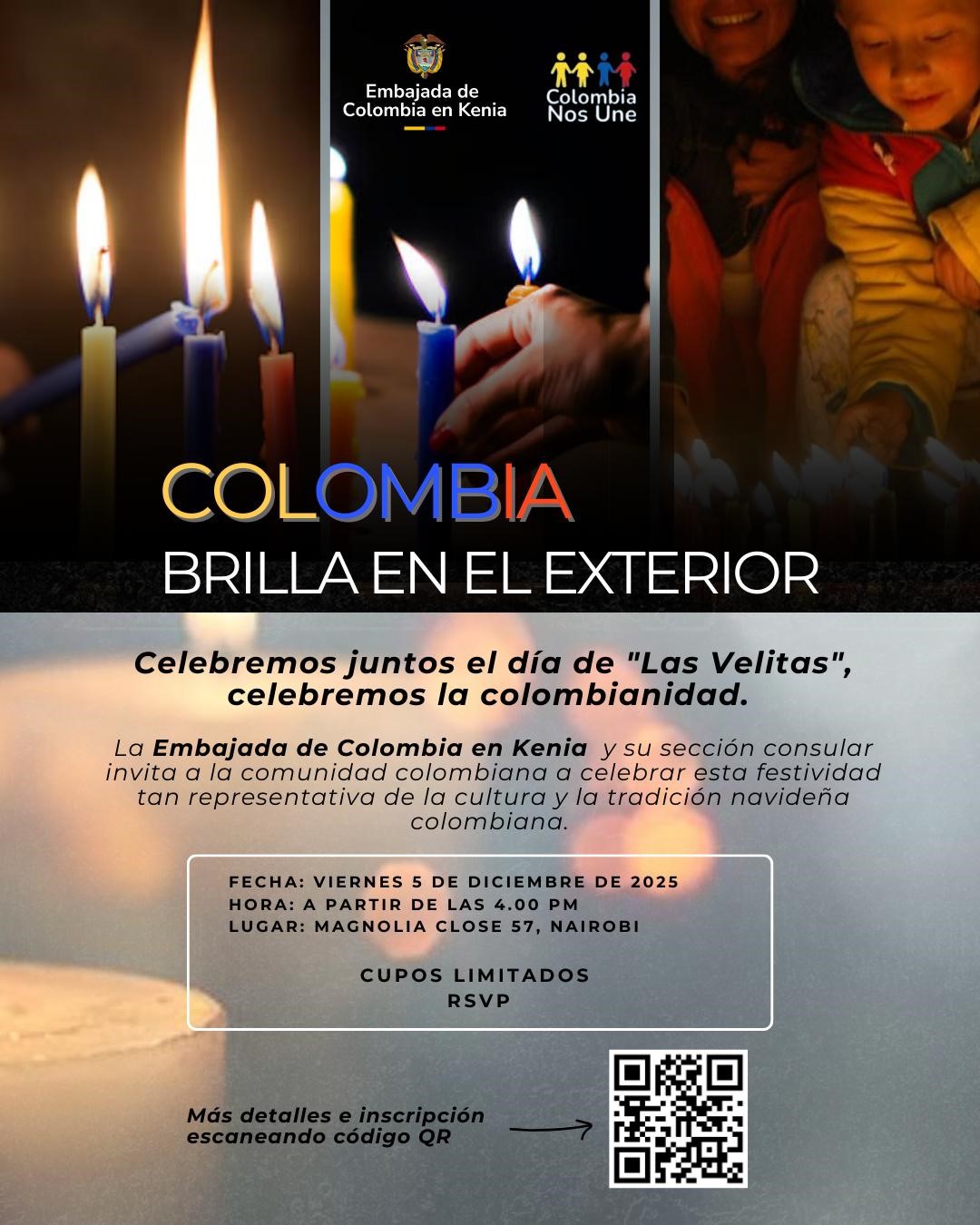 Colombia brilla en Kenia - Celebremos el día de "Las Velitas", celebremos la colombianidad el 5 de diciembre de 2025